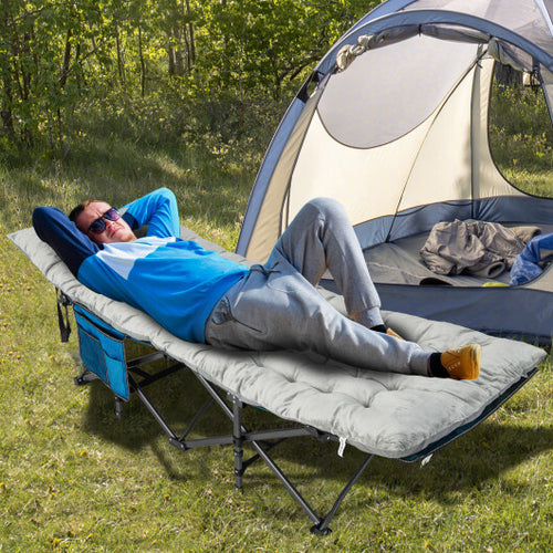 75 x 27.5 Inch Grey Camping Cot Pad