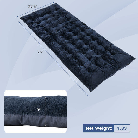 75 x 27.5 Inch Navy Camping Cot Pad