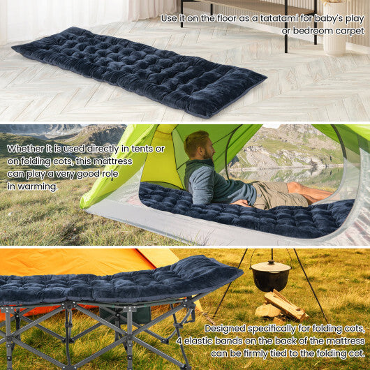 75 x 27.5 Inch Navy Camping Cot Pad