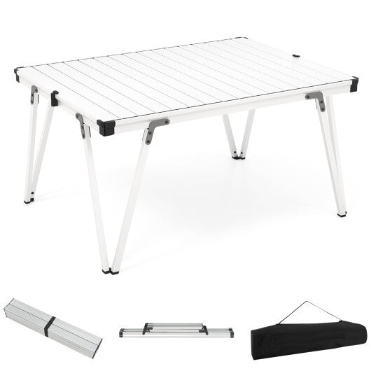 Folding Camping Table Picnic Table with Storage Bag and Waterproof Desktop