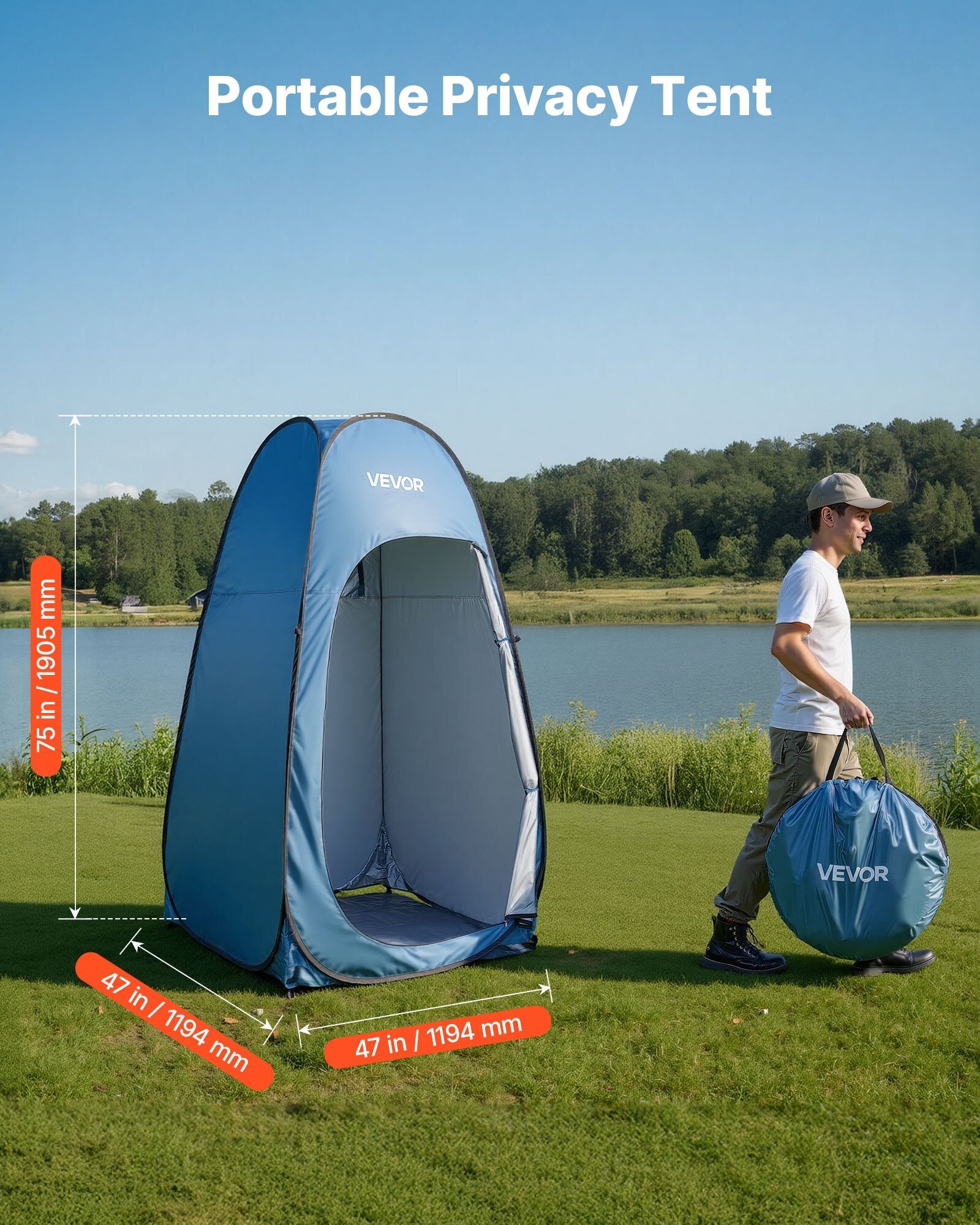 Pop up Shower Tent, Instant Portable Privacy Tent Changing Room