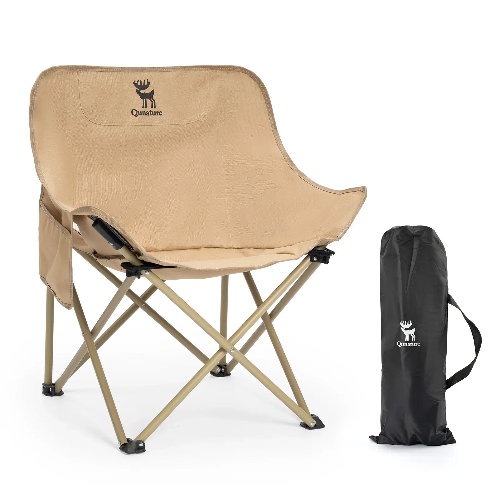 Folding Carbon Steel Camping Chair - Adult & Kids Sizes