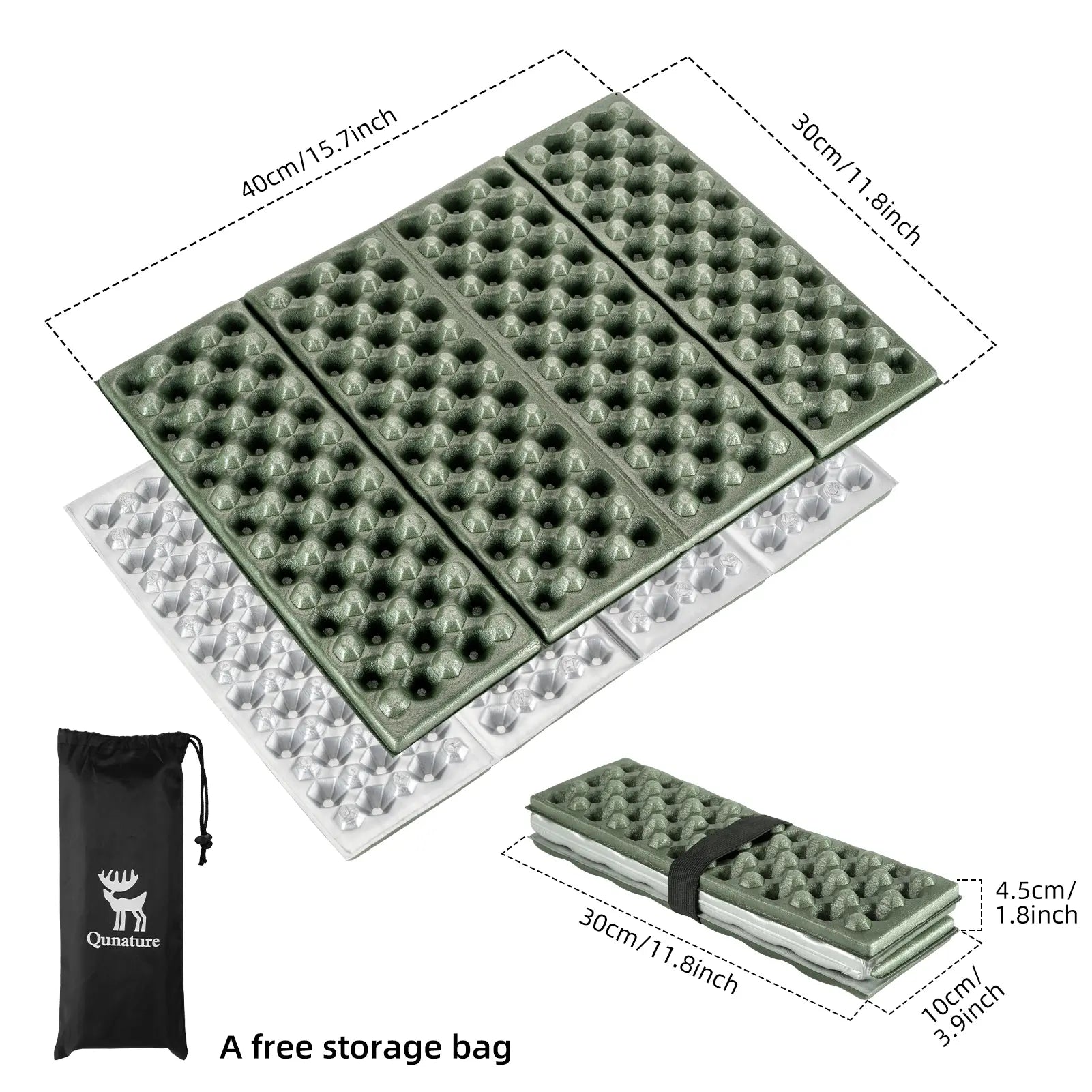 Folding Seat Pad Mat with Foam for Hiking & Camping,  Lightweight & Portable